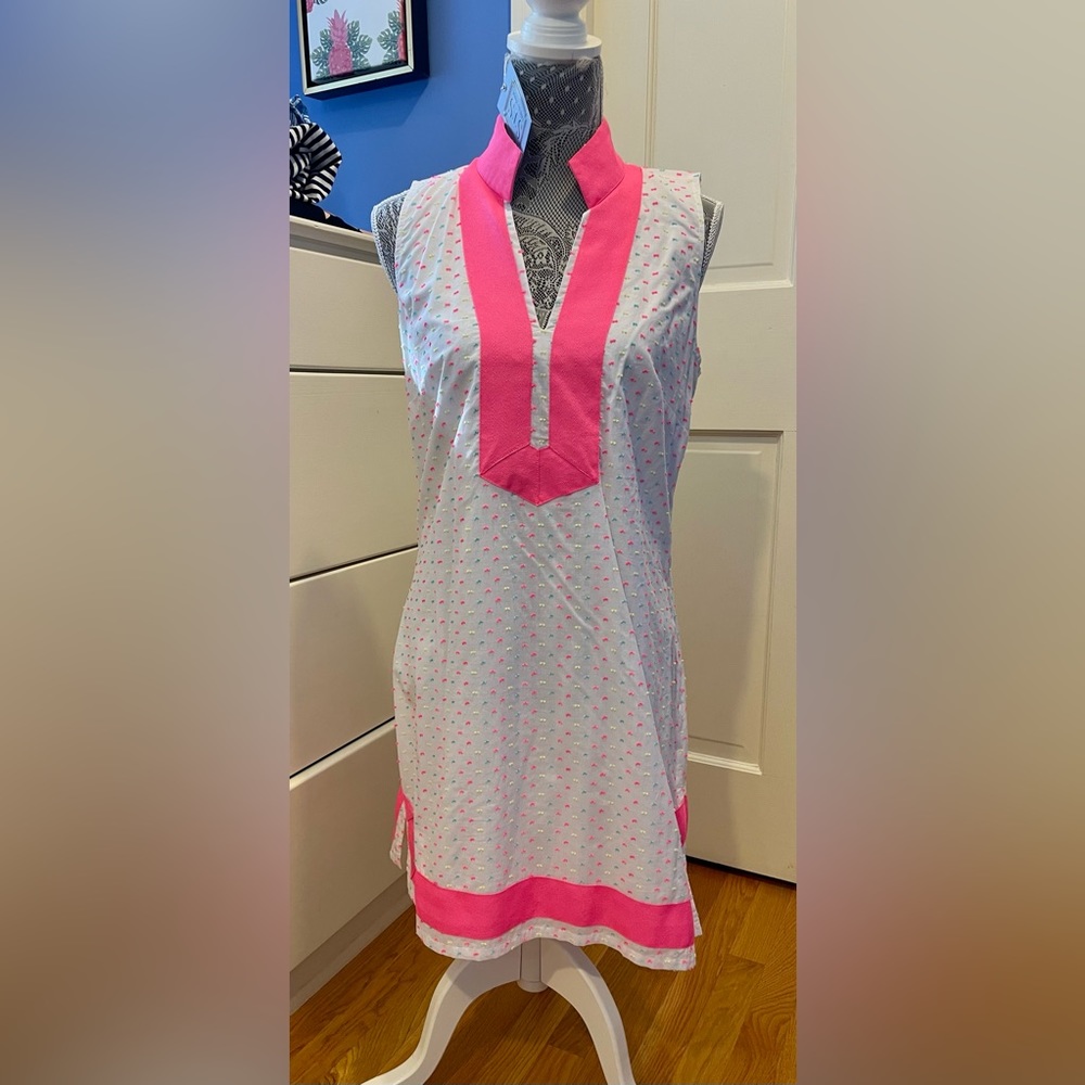 Sail to Sable, NEW WITH TAGS! Size M, neon polka dot dress